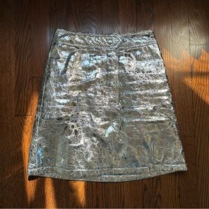 Sister Jane Silver Metallic Foil Effect Skirt